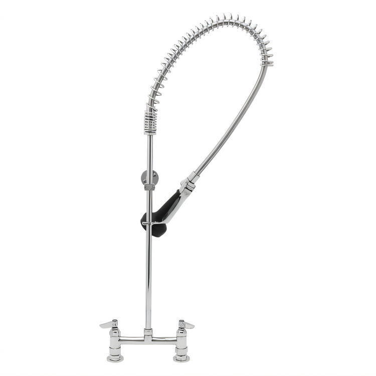 Product image #1 for EasyInstall Deck Mount Pre-Rinse Unit with Spring-Action Gooseneck and 0.65 GPM Spray Valve