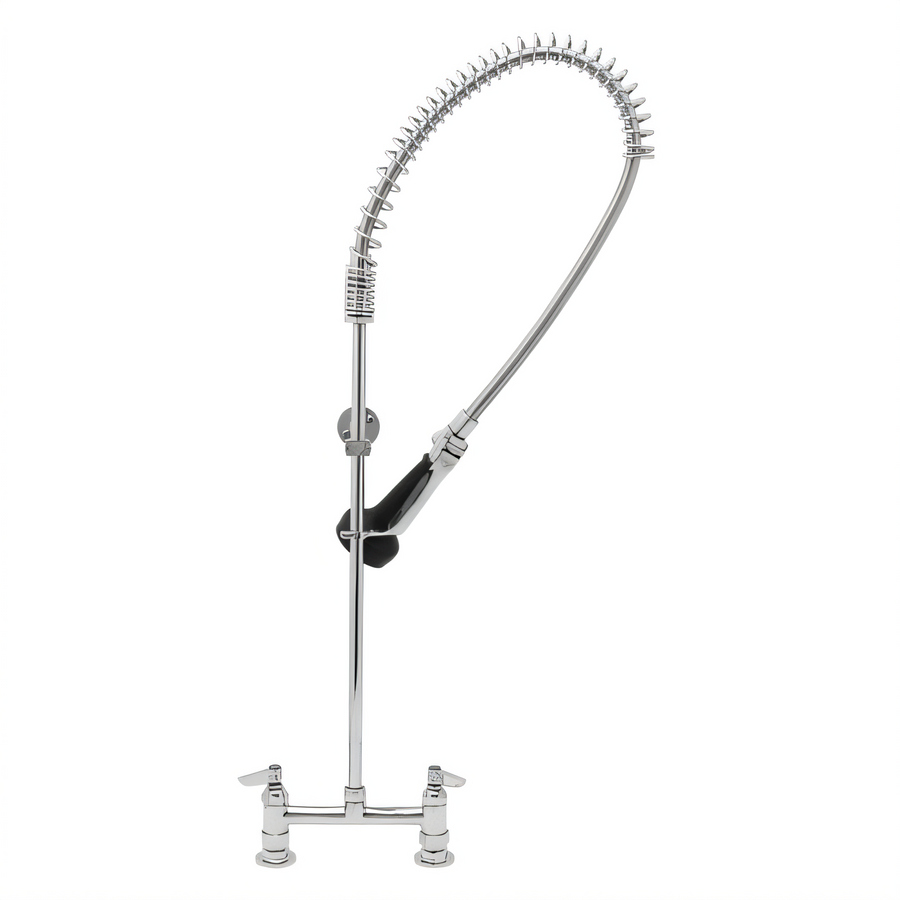 Product image #1 for EasyInstall Deck Mount Pre-Rinse Unit with Spring-Action Gooseneck and 0.65 GPM Spray Valve