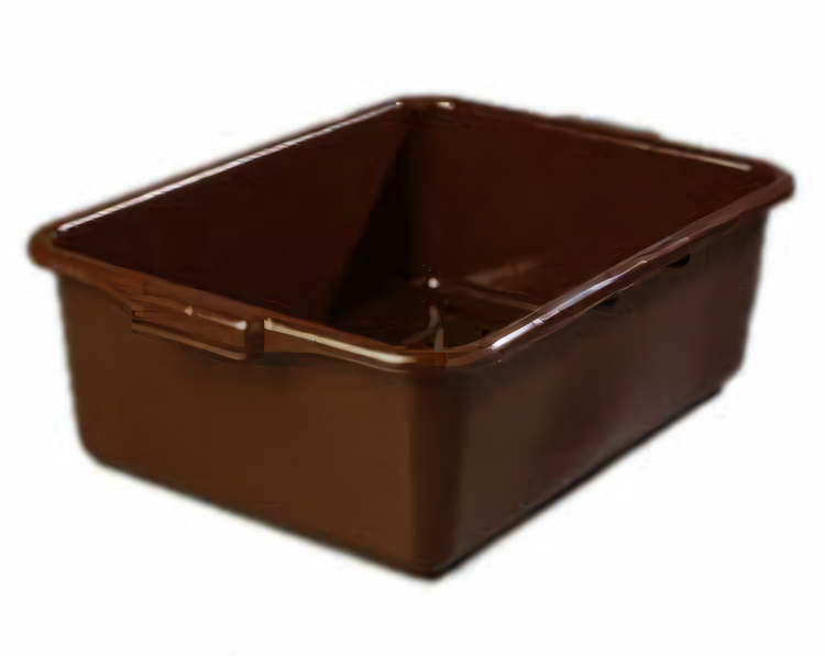 Product image #1 for Carlisle Comfort Curve 1-Compartment Bus Box, 20 x 15 x 7 Inches, Brown High-Density Polyethylene