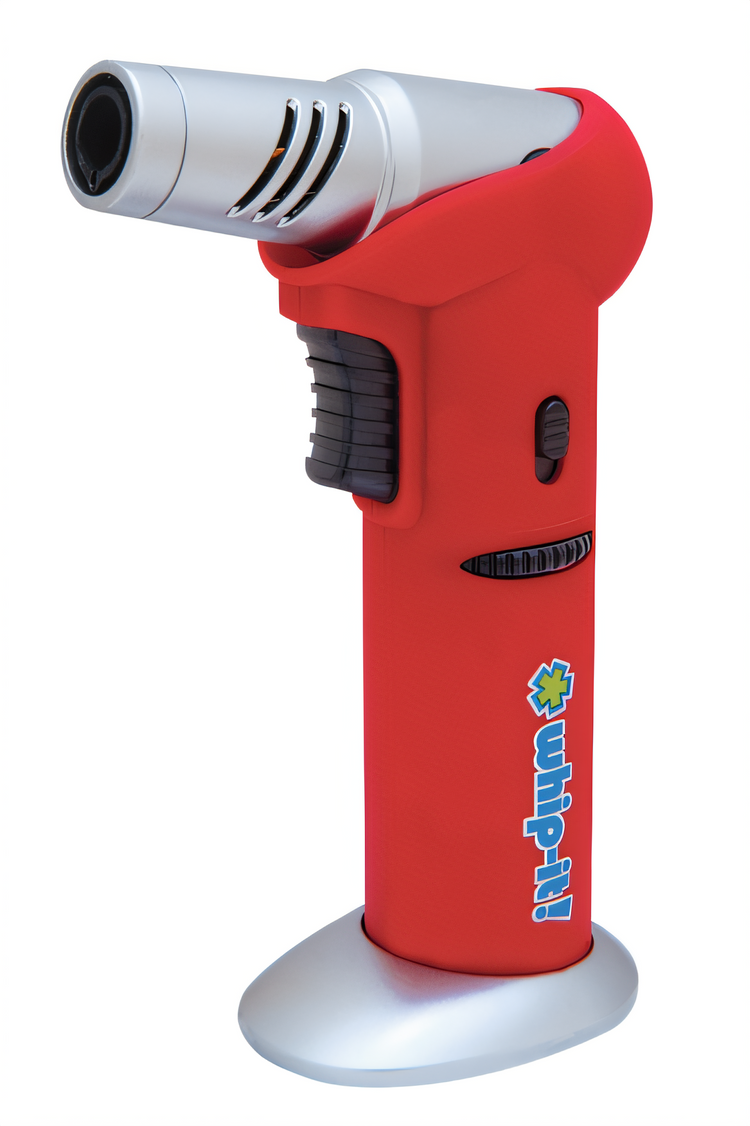Product image #1 for Whip-It! Tilt Rotating Flame Kitchen Torch with Adjustable Lockable Flame, Red