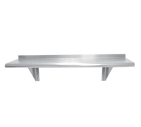 Advance Tabco 48 Inch x 12 Inch Wall-Mounted Stainless Steel Shelf, 16-Gauge, Satin Finish