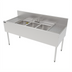 Thumbnail image #1 for Top Shelf TSF Series Three-Compartment Stainless Steel Underbar Sink Unit with Left and Right Drainboards, 60 x 24 Inch