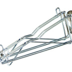 Thumbnail image #1 for Quantum DCB21 21" Chrome-Plated Double-Post Cantilever Wall-Mount Shelf Support with Mounting Brackets