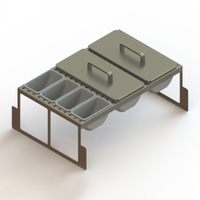 Glastender Full Condiment Drawer Insert for 17-1/2-Inch Door Opening, 12-Cup Capacity