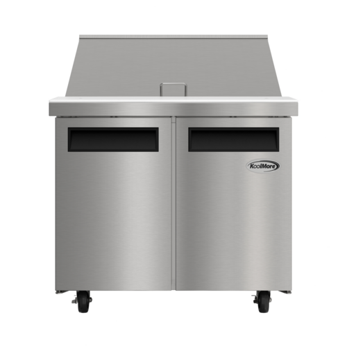 Product image #1 for KoolMore 36.2-Inch Mega Top Refrigerated Sandwich/Salad Prep Table, 2 Doors, 10.8 Cu. Ft.