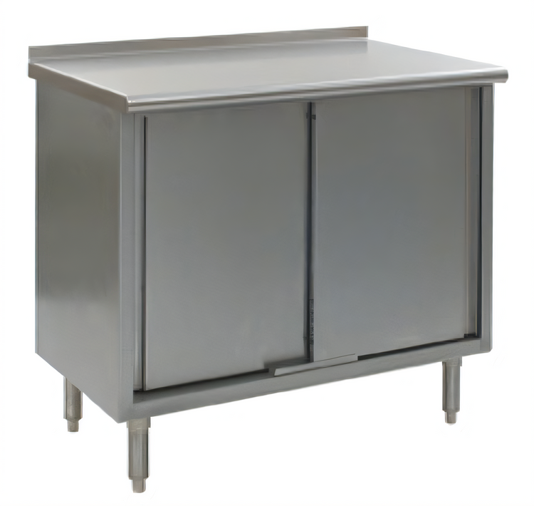 Product image #1 for Eagle Spec-Master 84-Inch x 30-Inch Stainless Steel Enclosed Work Table with Cabinet Base and Sliding Doors