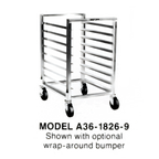 Thumbnail image #1 for Dinex DXPA4818268 Mobile Aluminum Pan Rack, 8-Pan Capacity, Open Sides, End Loading, 5-Inch Centers, 5-Inch Swivel Casters