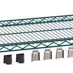 Thumbnail image #1 for Metro Super Erecta EZA-1848NK3 EZ-ADD Wire Shelf, 48"W x 18"D, Metroseal Green, Includes Corner Hardware