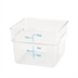 Thumbnail image #1 for Winco 12 Qt Translucent Square Polypropylene Food Storage Container, Container Only