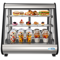 KoolMore Countertop Full-Service Curved Glass Refrigerated Display Case, 4.6 Cu. Ft.