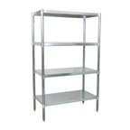 Thumbnail image #1 for BK Resources SSU6-4324 Stationary Stainless Steel Dry Storage Shelving Unit, 43 x 24 x 72 Inches, 4 Adjustable Shelves