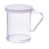 Thumbnail image #1 for Winco 10 oz Clear Polycarbonate Spice Shaker/Dredge with Handle and Medium Holes