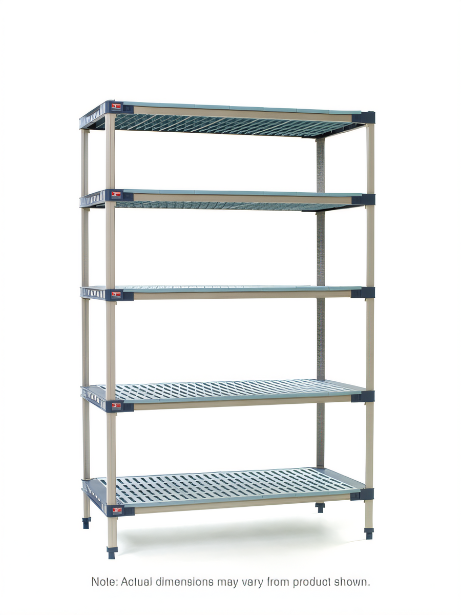 Product image #1 for MetroMax 4 Stationary 5-Shelf All-Polymer Starter Shelving Unit, 24W x 18D x 74H, Blue