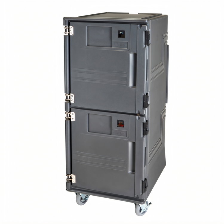 Product image #1 for Cambro Pro Cart Ultra Security Package Electric Hot/Cold Insulated Food Pan Carrier, 2-Compartment Front Loading