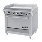 Thumbnail image #1 for Garland Master M48S 34-Inch Heavy-Duty Gas Griddle Range, 1-Inch Plate, Thermostatic Controls, Storage Base