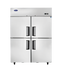 Thumbnail image #1 for Atosa Two-Section Top-Mount Self-Contained Reach-In Freezer with 4 Solid Half Doors, 43.2 Cu. Ft., Stainless Steel