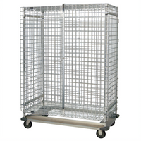 Quantum 36 x 24 x 70 Inch Mobile Security Cage with Dolly Base, Chrome Plated