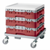 Thumbnail image #2 for Cambro Camrack® Full Size Polypropylene Base Rack with Soft Gray Extender, Cranberry