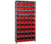 Thumbnail image #1 for Quantum Heavy Duty Stationary Wire Shelving Unit with 10 Shelves and 45 Bins, 12 x 36 x 75 Inches