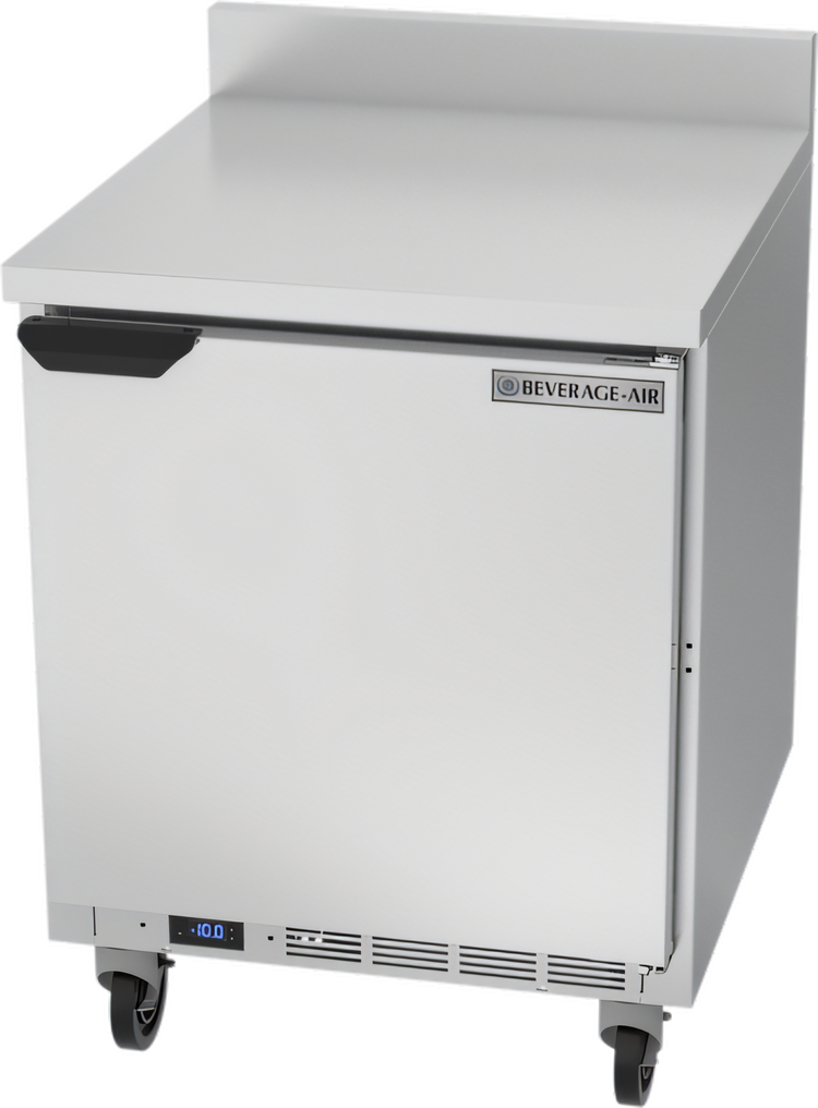 Product image #1 for Beverage-Air 27-Inch One-Section Worktop Freezer with Solid Door and Foamed-In-Place Backsplash