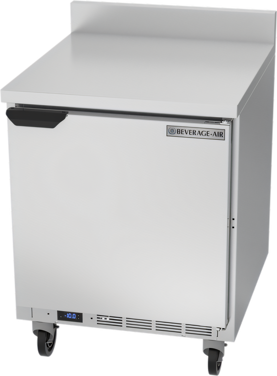 Product image #1 for Beverage-Air 27-Inch One-Section Worktop Freezer with Solid Door and Foamed-In-Place Backsplash