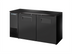 Thumbnail image #1 for 60-Inch Wide, 24-Inch Deep Two-Section Single-Zone Back Bar Cooler with Solid Swing Doors and Black Exterior