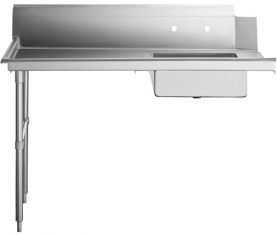 Product image #1 for 60-Inch Soiled Dish Table with Left-Side Sink, Stainless Steel