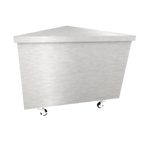 Thumbnail image #1 for Duke Manufacturing Thurmaduke TTU-90SS 90° Corner Mobile Utility Station, 32-Inch Triangle, Stainless Steel Top, Enclosed Base