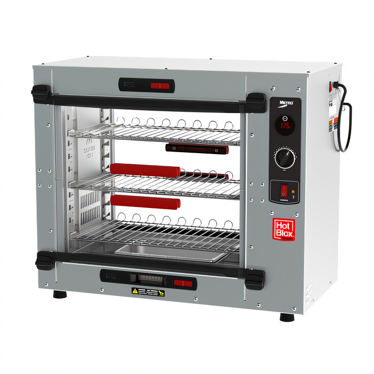 Product image #2 for Metro HotBlox Xpress S6 Pass-Thru Countertop Hot Food Holding Cabinet with Basic Controls and Clear Flip Doors