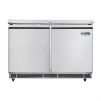 KoolMore 48-Inch Commercial Refrigerated Prep Station Cold Table, 2-Door Stainless Steel, 9-Pan Capacity