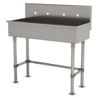 Thumbnail image #1 for Advance Tabco 19-FM-48 48-Inch Freestanding Multiwash Hand Wash Sink, 16-Gauge 304 Stainless Steel, 8-Inch Deep Bowl