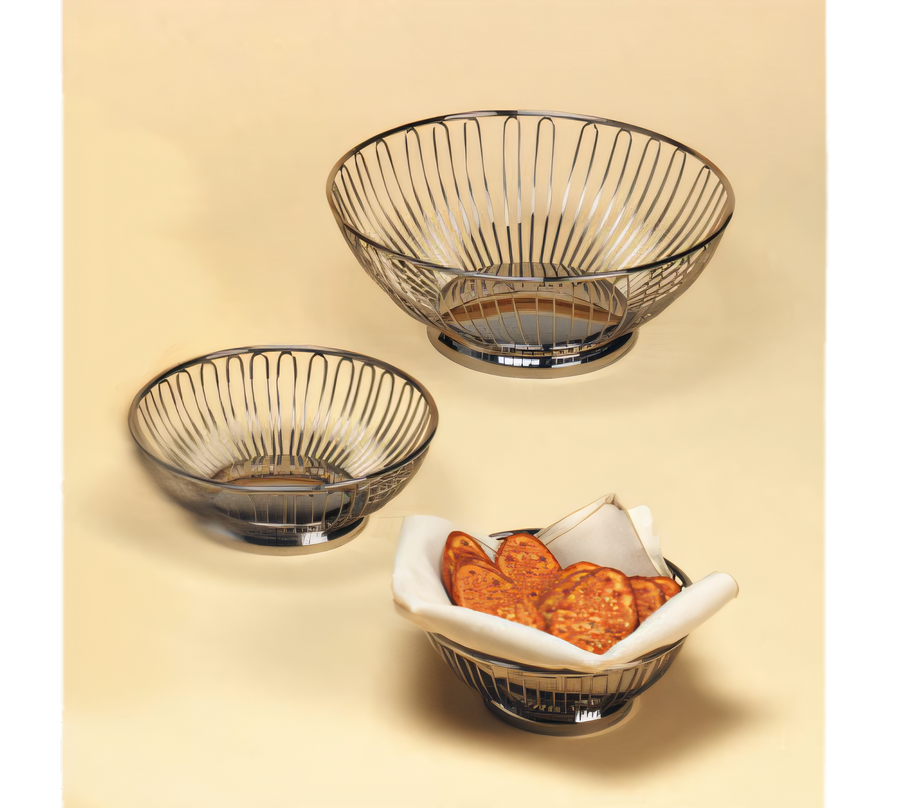 Product image #1 for American Metalcraft 8 Inch Round Stainless Steel Serving Basket