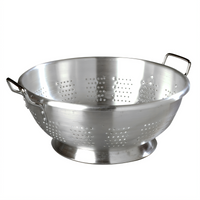 Carlisle 11 Qt Standard Weight Aluminum Colander with Riveted Loop Handles