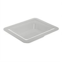 Displayware Palette Designer Half-Size Melamine Food Pan, 3.7 Qt, White