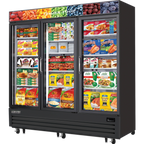 Thumbnail image #1 for Everest Refrigeration EMGF69B 3-Section Glass Door Merchandiser Freezer, 69 Cu. Ft., Bottom-Mounted Self-Contained
