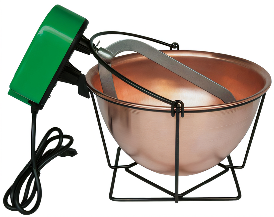 Product image #1 for Omcan 3 L Hand Mixer with Copper Pot and Painted Steel Wire Support