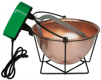 Omcan 3 L Hand Mixer with Copper Pot and Painted Steel Wire Support
