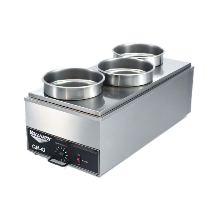Product image #1 for Vollrath Three-Opening Round Cutout Adapter Plate for 7 1/2 Qt Inset