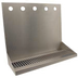 Thumbnail image #1 for Wall-Mount Stainless Steel Drip Tray Trough with 5 Faucet Holes