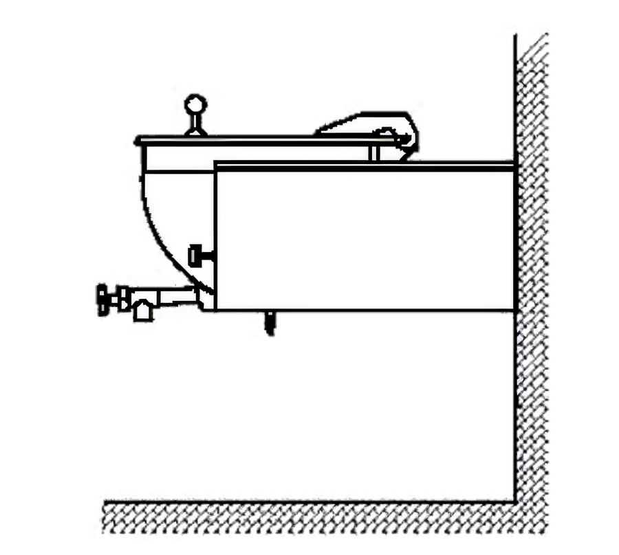 Product image #1 for Legion LSWC-100 100-Gallon Full-Jacketed Stationary Wall-Mount Direct Steam Kettle