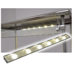 Thumbnail image #1 for Advance Tabco Sleek Shield LED-S-12 12-Inch 3500K Warm White LED Lighting Kit for Stainless-Top Food Shields, Aluminum