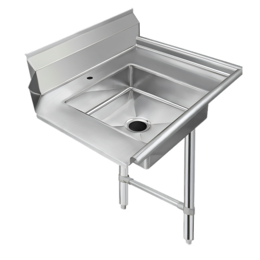 Product image #1 for Klinger's Trading SDT36R 36" x 30" Right-to-Left Soiled Dishtable with 20" x 20" Pre-Rinse Sink