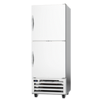 Thumbnail image #1 for Beverage Air RID18HC-HS 1-Section Pass-Thru Reach-In Refrigerator, 4 Solid Half Doors, Bottom-Mounted, 18.38 Cu. Ft.