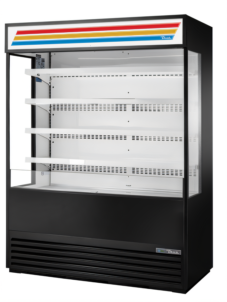 Product image #1 for True 60-Inch Vertical Air Curtain Merchandiser Open-Air Cooler with 4 Adjustable Shelves
