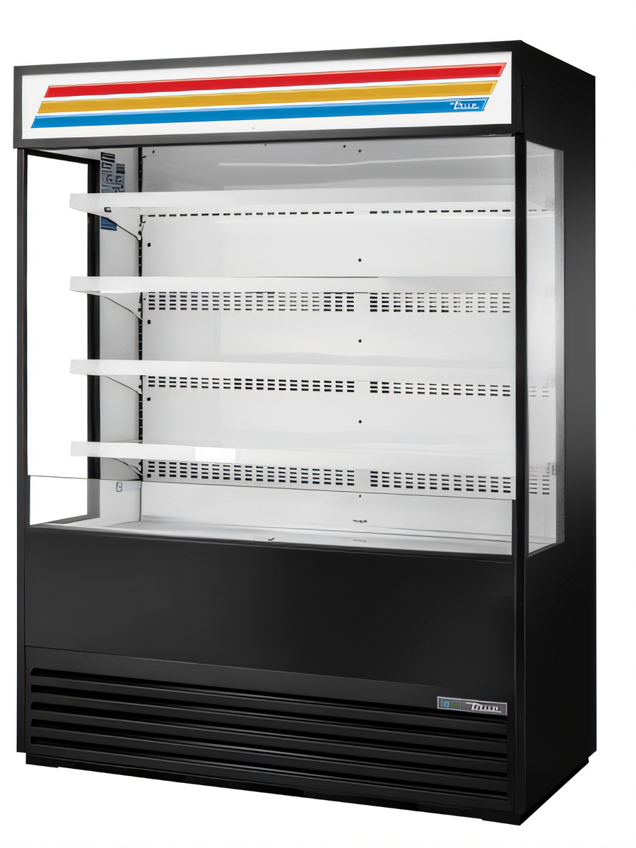 Product image #1 for True 60-Inch Vertical Air Curtain Merchandiser Open-Air Cooler with 4 Adjustable Shelves