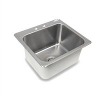 John Boos Pro-Bowl 1-Compartment Drop-In Stainless Steel Sink — 23 Inches W x 21 Inches D x 12 Inches H