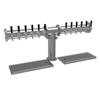 Glastender Pipe Tee Draft Dispensing Tower, 12 Faucets, Countertop, Glycol-Cooled