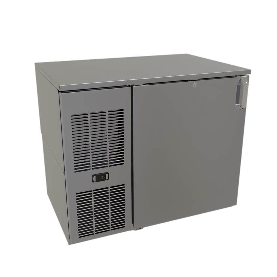 Product image #1 for Glastender C1FL36 36-Inch Front-Serviced Low Profile Back Bar Cooler, Single Door, Single-Section, Self-Contained R290