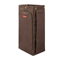 34-Gallon Brown Vinyl Replacement Cart Bag for Janitorial Carts
