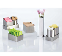 American Metalcraft Stainless Steel Angled Sugar Packet/Cube Holder, 2-Inch Square, Satin Finish